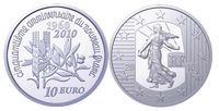 10 евро 2010 50 летие франка