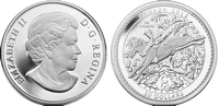 новая серебряная монета Канады.