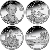 Монеты 10 евро 2010 посвящённые Гойе