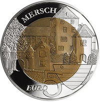 Монета из серии "Замки Люксембурга"