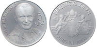 5 Евро "Беатификация Папы Римского Иоанна Павла II"